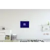 Blauw - Why not - Minimalistisch textielposter latten blank klein -kinderkamer