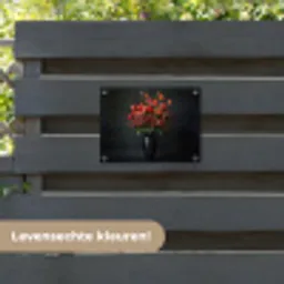 Boeket - Tulpen - Vaas - Rood tuinposter los doek klein -sfeer3