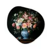 Roze - Bloemen - Vaas - Kleuren Wandcirkel Organisch Plexiglas middel -3d