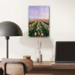 Tulpen - Landschap - Roze plexiglas 5mm klein -sfeer6