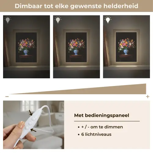 Kleur - Vaas - Bloemen - Boeket Light Box met kabel (Tafellamp) klein -USP_dimbaarNL