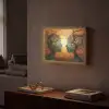 Bomen - Gezichten - Zon - Kunst Light Box met batterij (Wandlamp) middel -sfeer1