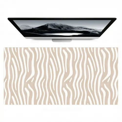 Abstract - Zebra - Beige Muismat XXL klein 681 -zzz3d