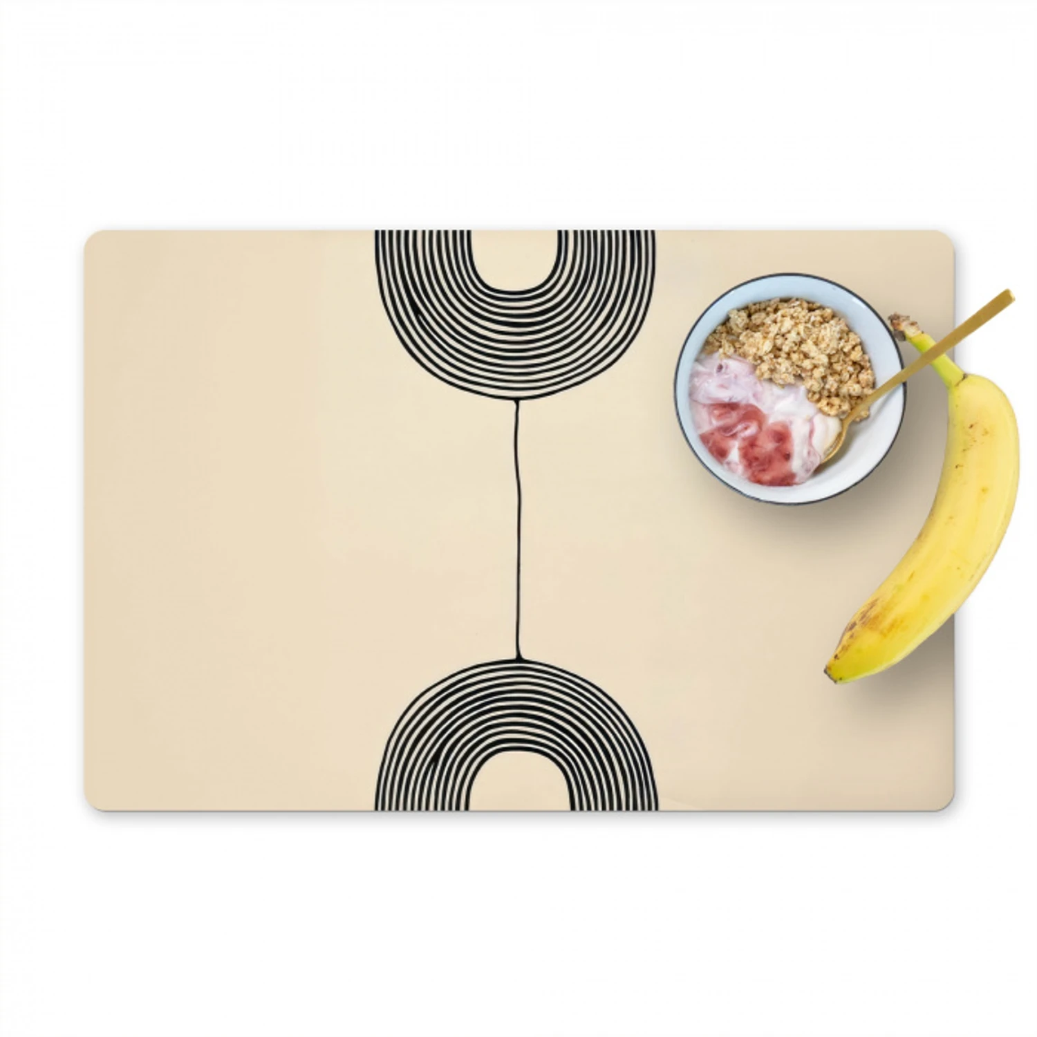 Geometrische bogen - Minimalistisch - Symmetrisch Placemat vinyl groot -zzzproduct_Kitchenyeah-website