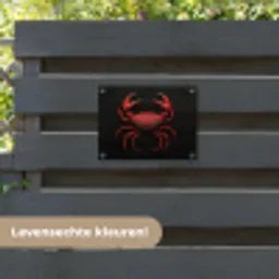 Krab - Rood - Vissen - Schaaldieren tuinposter los doek klein -sfeer3