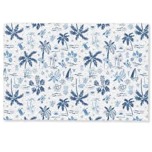 Zee - Strand - Blauw - Wit Deurmat klein 898 -zkaufland3d