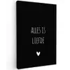 Spreuken - Alles is liefde - Quotes - Bløf Tuinposter op houten frame 2 cm dik klein -3d