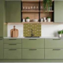 Libellen - Patroon - Groen keuken achterwand 2 middel 865 -sfeer3