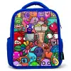 Monstervrienden Festijn Kinderrugzak - Blauw middel -3d