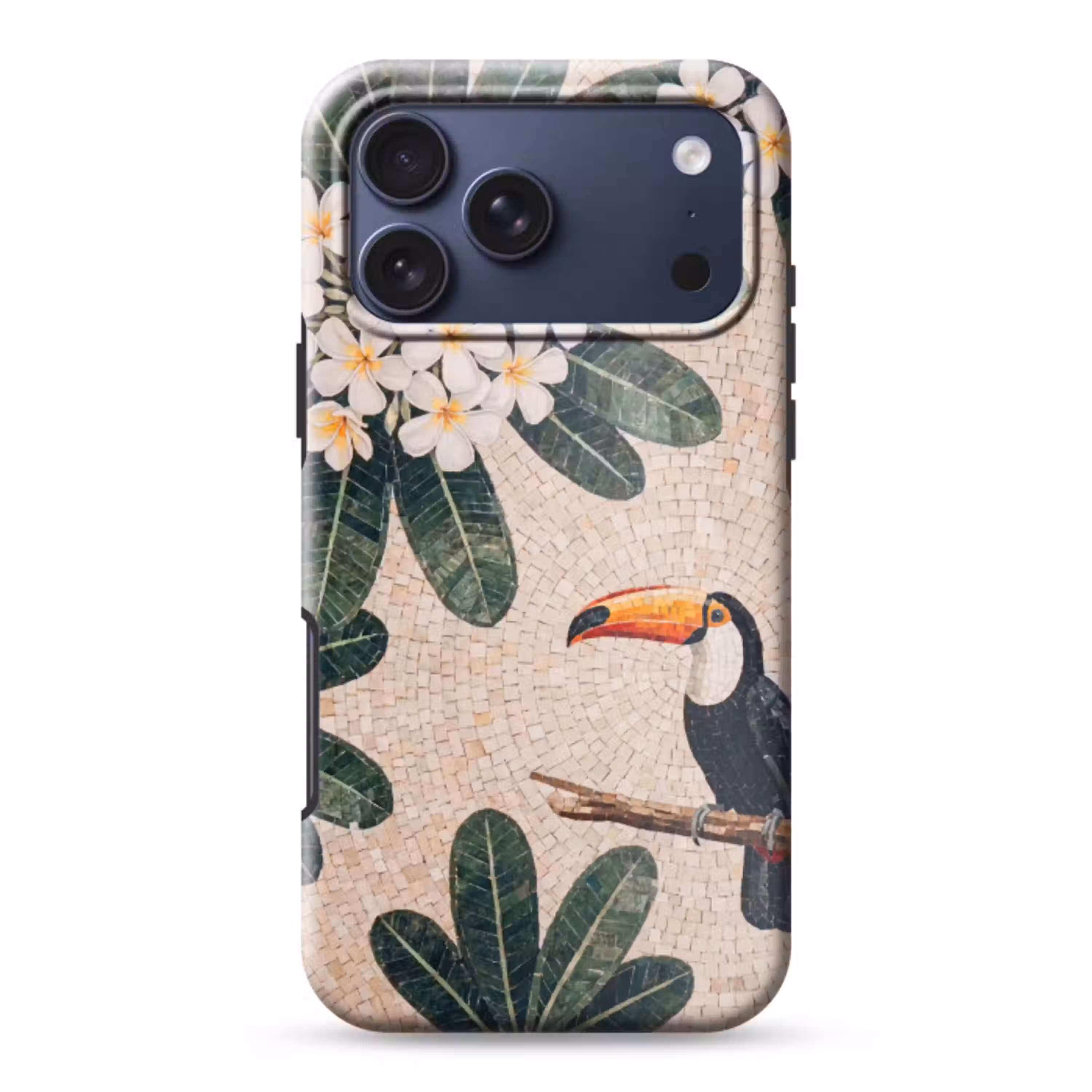Vogel - Mozaïek - Tropisch - Natuur - Kleurrijk Toughcase MagSafe Apple iPhone 17 Pro Max klein -3d