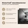 Schotse Hooglander - Spaghetti - Dieren - Zwart wit Inductie beschermer vinyl 3mm middel -sfeer2