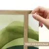 Golven - Abstract - Lichtgroen - Sierlijk Light Box met batterij (Wandlamp) middel -USP_websiteprintNL