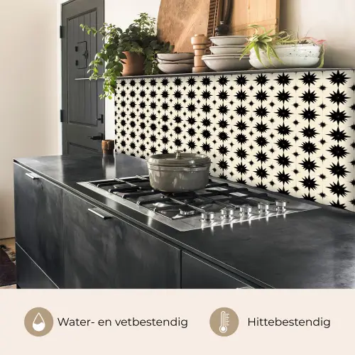 Stervormen - Geometrisch - Zwart keuken achterwand 2 middel 871 -usp_NL