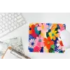 Bloemen - Kleurrijk - Stippen muismat rubber klein -witbureau