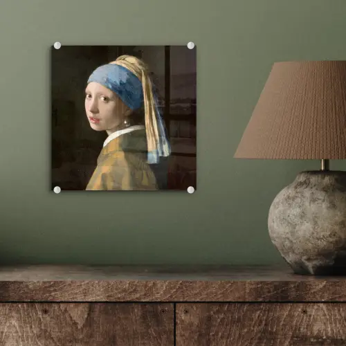 Meisje met de parel - Schilderij - Oude meesters - Vermeer plexiglas 5mm klein -sfeer3