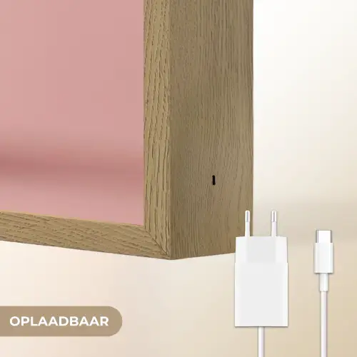 Kauwgom - Retro - Snoep - Roze Light Box met batterij (Wandlamp) middel -USP_websiteoplaadbaarNL