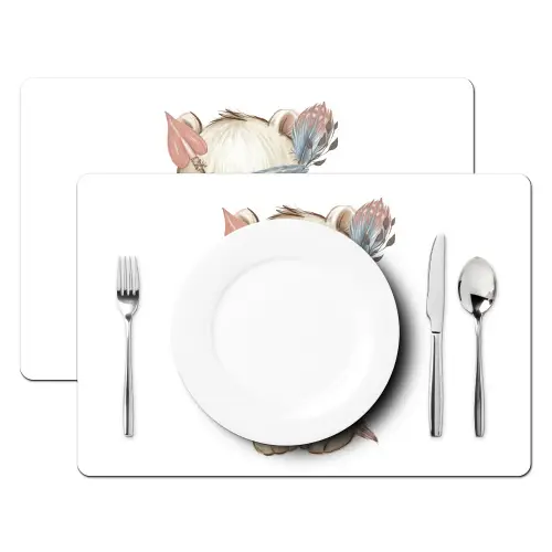 Beer - Dier - Bosdieren Placemat vinyl groot -zzsfeer2_Kitchenyeah-website