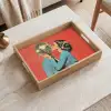 Vrouw - Retro - Discobal - Kus Dienblad Rechthoek middel -sfeer1