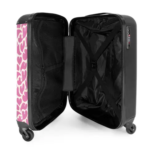 Patronen - Spatten van roze NBS - Handbagage koffer - Kinderen Unisex middel -binnenkant