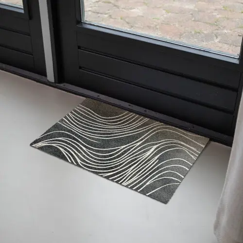 Lijnen - Patroon - Abstract - Wit Deurmat klein -sfeer2
