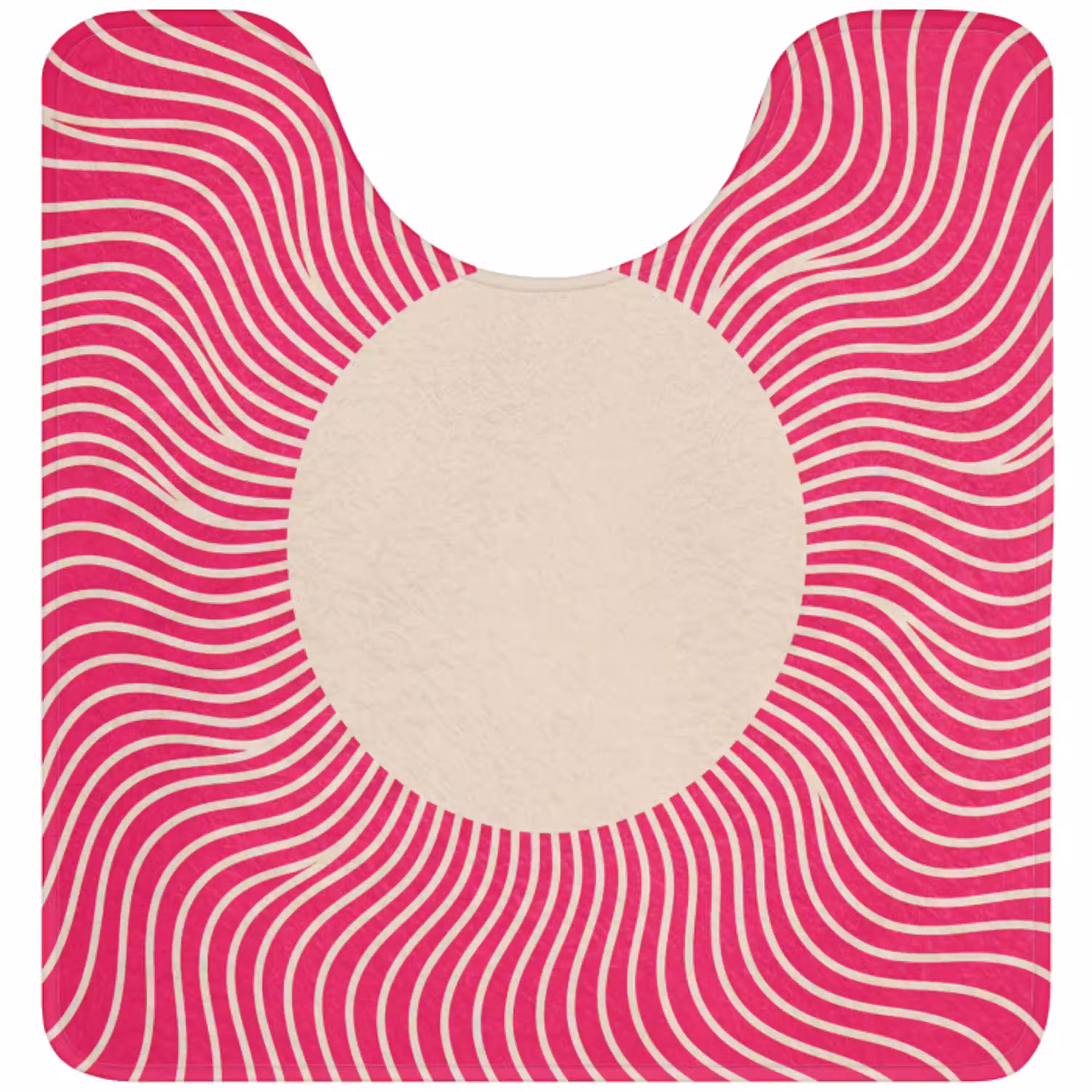 Abstract - Patroon - Roze WCmat U-uitsnede middel -3d