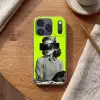 Vrouw - Sterrenhemel - Groen Telefoonhoesje iPhone 17 Pro klein -sfeer1