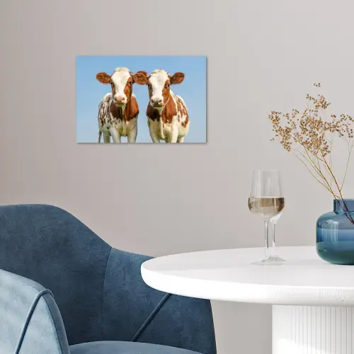 Koeien - Lucht - Dieren - Boerderij - Portret poster papier klein -sfeer3
