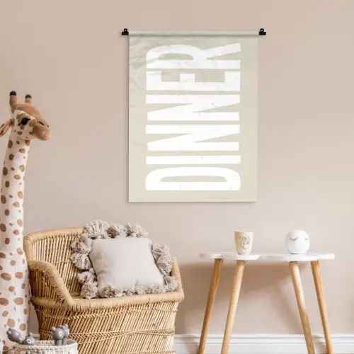 Vintage - Beige - Japandi - Wit Wandkleed katoen klein -wsfeer5_kind
