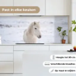 Paard - Kop - Winter - Dieren - Wit keuken achterwand 2 middel -sfeer4_NL