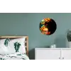 Fastfood - Graffiti - Hamburger - Eten - Modern Wandcirkel aluminium klein -slaapkamer