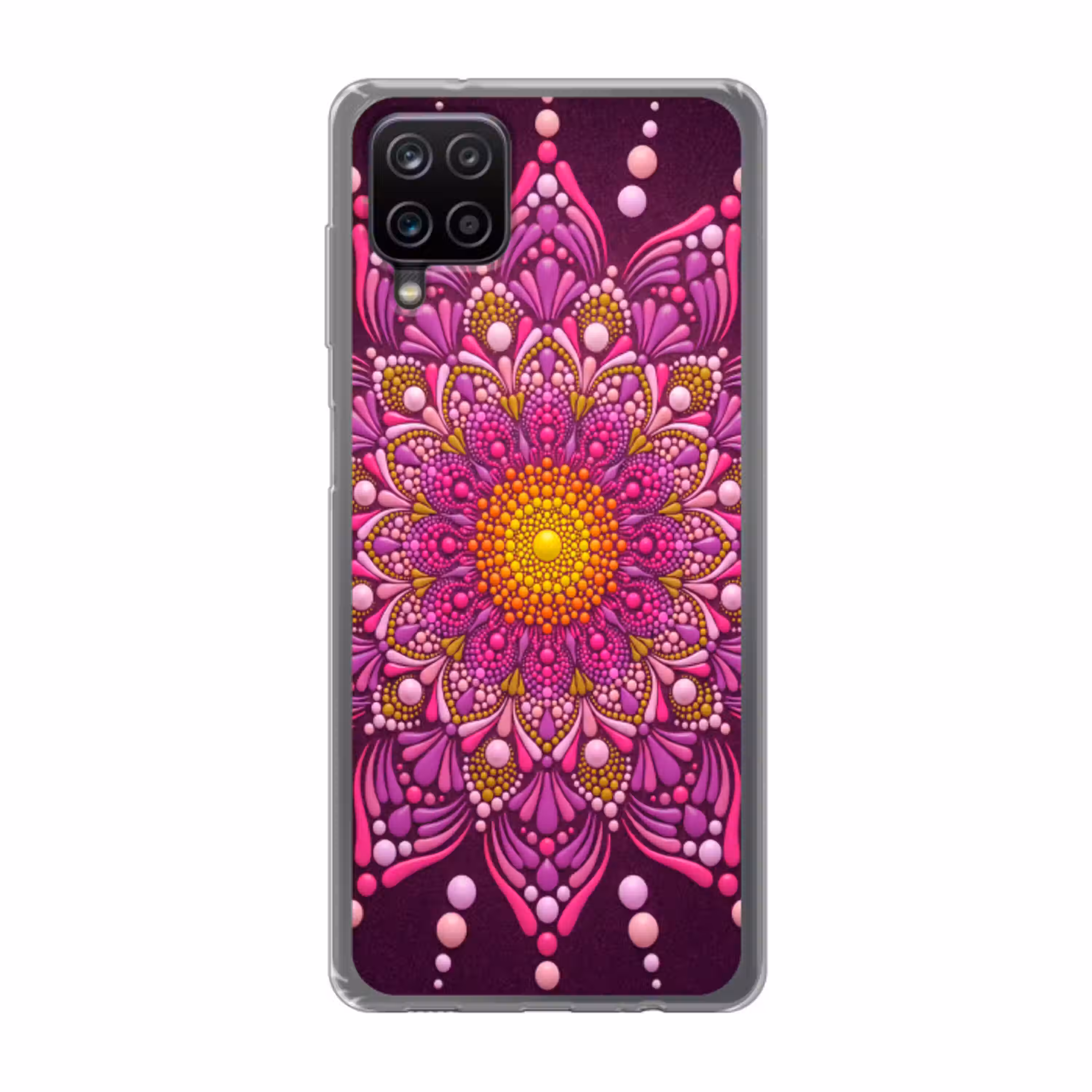 Patroon - Stippen - Abstract - Kleurrijk Telefoonhoesje Samsung Galaxy A12 klein -3d