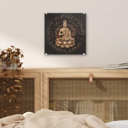 Boeddha - Mantra - Meditatie - Spiritueel - Koper plexiglas 5mm klein -sfeer4