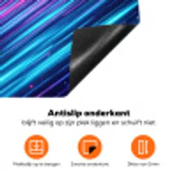 Snelheid - Kosmos - Kleurrijk Inductie beschermer vinyl 3mm klein -zzzzzzz-td-onderkant