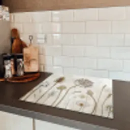 Botanische Elegance in Sepia Inductie beschermer vinyl 3mm middel -sfeer3