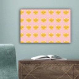 Katten - Patroon - Roze canvas 2cm klein 34 -sfeer4