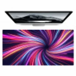 Abstract - Swirl - Futuristic - Neon Muismat XXL klein -zzz3d