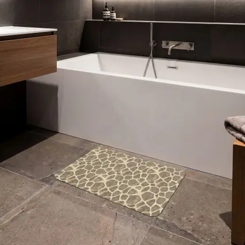 Giraf - Patroon - Beige - Bruin Badmat klein 997 -sfeer3