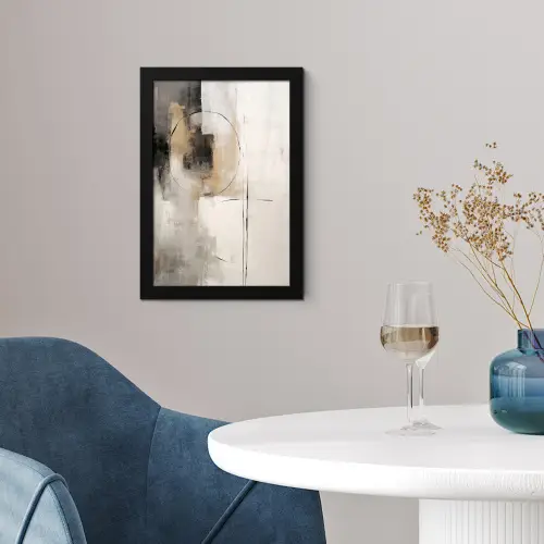 Kunst - Abstract - Grijs - Industrieel fotolijst zwart zonder passe partout klein -sfeer4