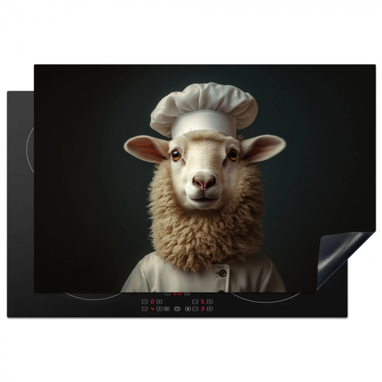 Schaap - Wol - Kok Inductie beschermer vinyl 3mm klein -3d