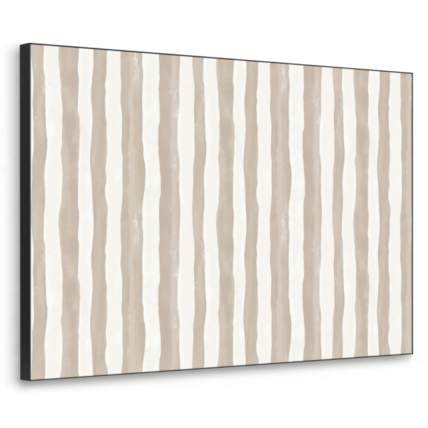 Minimalistisch - Strepen - Beige Textielframe zwart klein 947 -3d