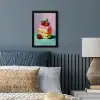 Taartje - Aardbeien - Glazuur - Kleurrijk fotolijst zwart zonder passe partout klein -sfeer3