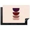 Harmonieus - Symmetrisch - Rood Inductie beschermer vinyl 3mm klein -3d