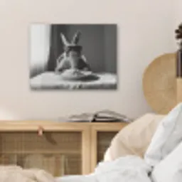 Konijn - Bunny - Zonnebril - Tafelkleed - Pasta - Schattig PET vilt klein -sfeer3
