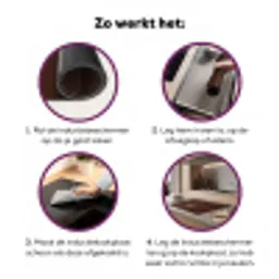 Papaverbol - Droogbloem - Bruin - Minimalistisch Inductie beschermer vinyl 3mm klein -zzzzzzz-cc-werking