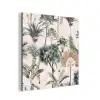 Inductie afdekplaat - Vintage - Jungle - Dieren - Natuur - Inductie beschermer aluminium wit klein -3d