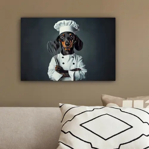 Hond - Garde - Kok canvas 2cm klein -sfeer3