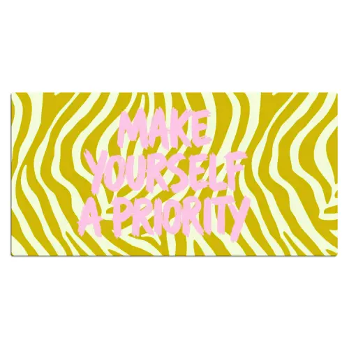 Zebraprint - Priority - Roze Muismat XXL klein -3d_leeg