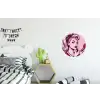 Vintage - Vrouw - Roze Wandcirkel aluminium klein -kinderkamer