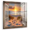 Doorkijk - Strand - Duinen - Zonsondergang plexiglas 5mm klein -zzzproduct_nieuw