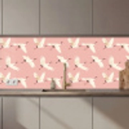 Modern - Kraanvogels - Roze keuken achterwand 2 middel 871 zz_3dshopping